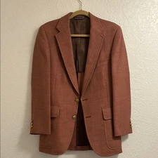 Men's Vintage AUSTIN REED Red Tweed Jacket with Gold Buttons - Stunning! 38R/M