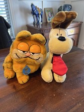 Vintage Dakin 1981 GARFIELD ODIE Lot Of 2 Medium 9 Plush Odie 1978 Fine Toy