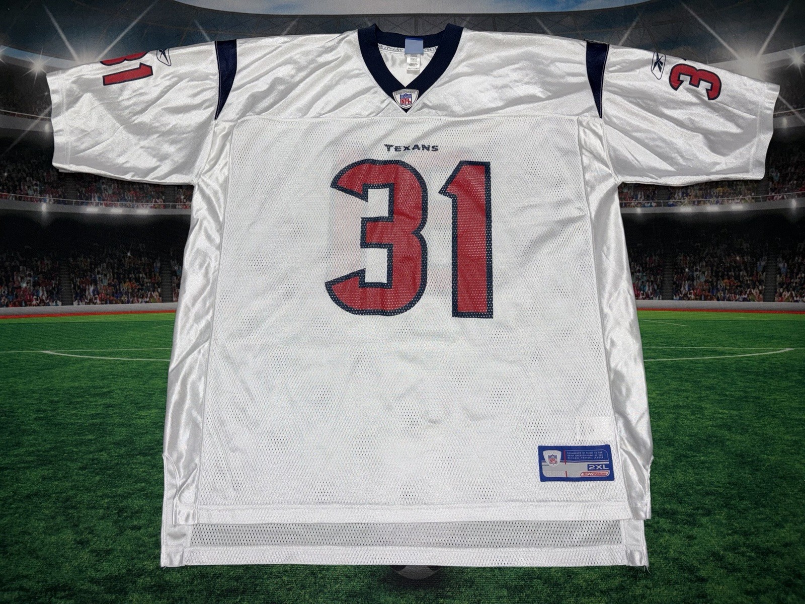 Aaron Glenn #31 Houston Texans Jersey Reebok Men’s Sz 2XL Preowned