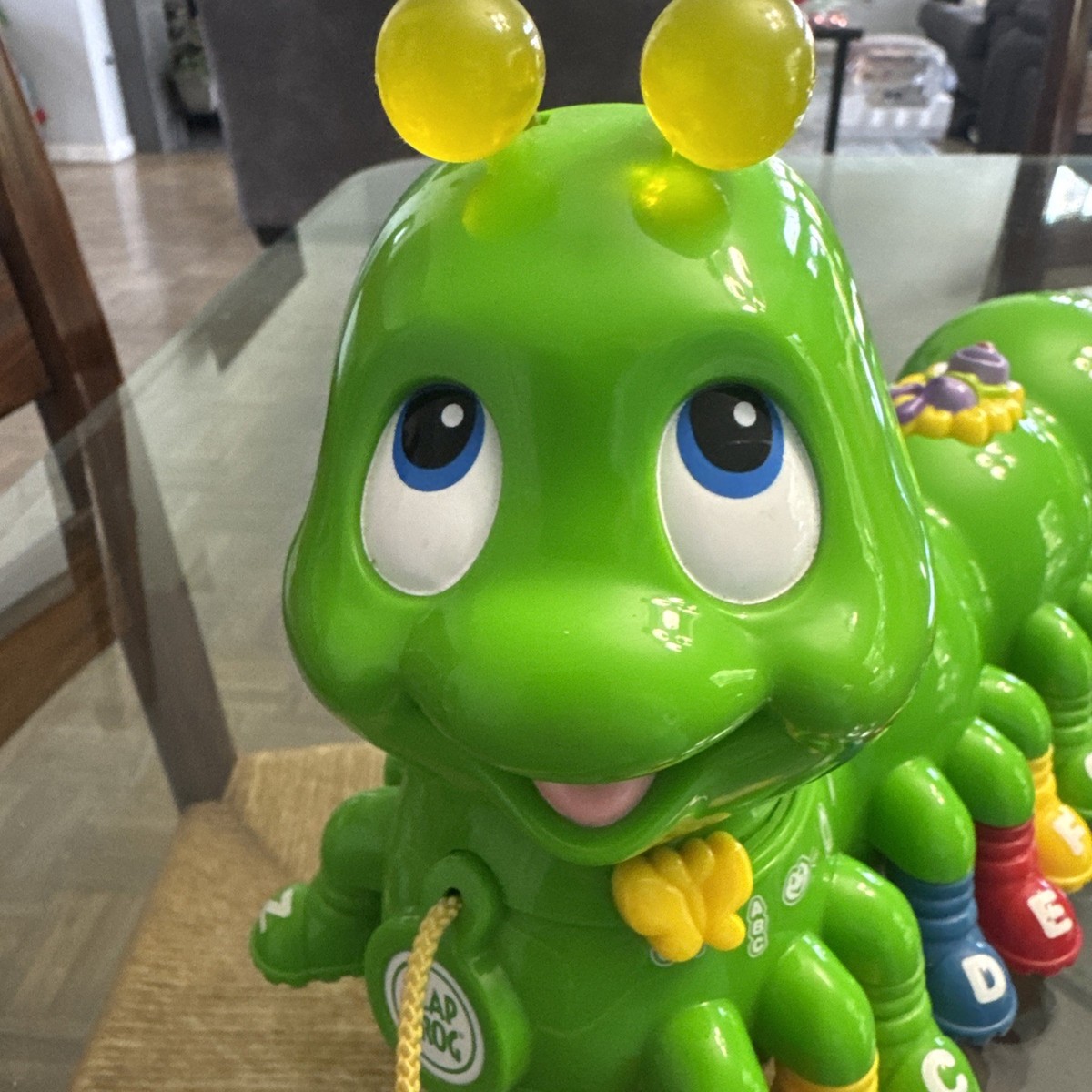 Vintage 2001 LeapFrog Alphabet Pal Caterpillar Sounds/Lights Pull