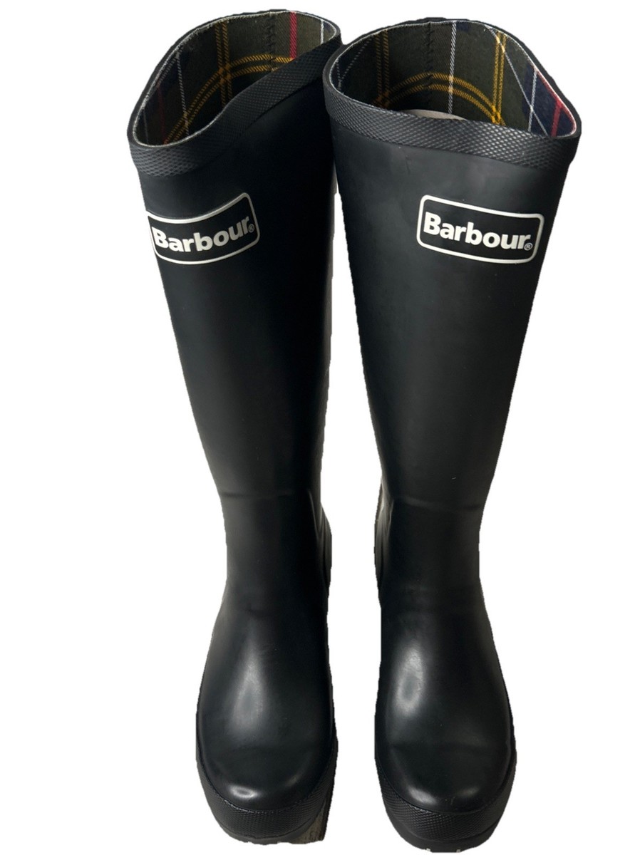 Barbour Tall Abbey Rain Boots Size 6 Women's NIB With *Some