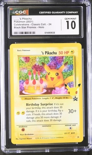 ____'S Pikachu 24 - Pokémon Celebrations: Classic Coll. CGC 10 Gem Mint