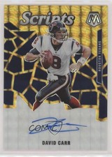 2020 Panini Mosaic Scripts Gold Prizm David Carr #S59 Auto 0p1n
