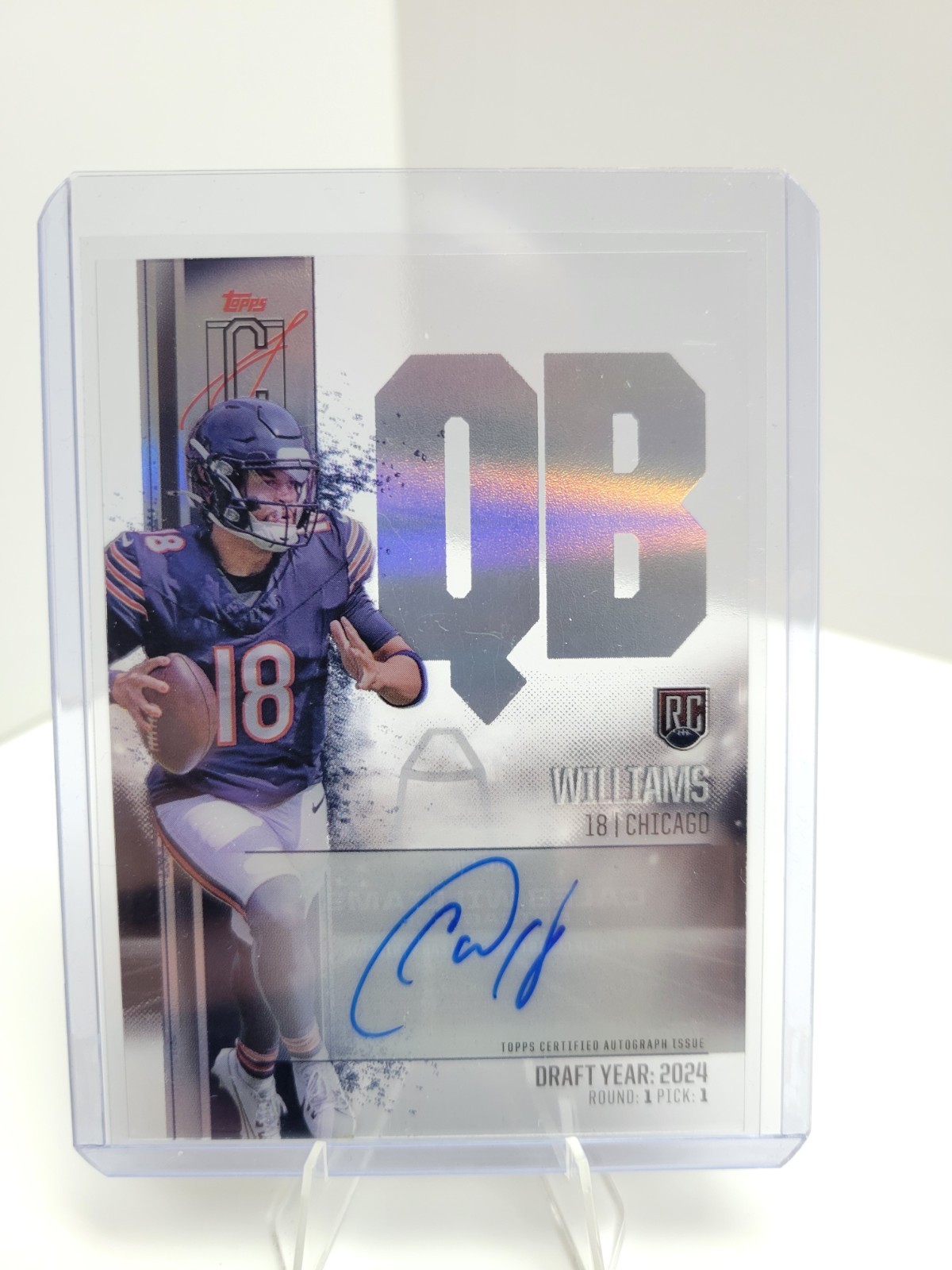 CALEB WILLIAMS 2024 TOPPS SIGNATURE CLASS ROOKIES CRYSTAL CLEAR #RCC-CW RC AUTO