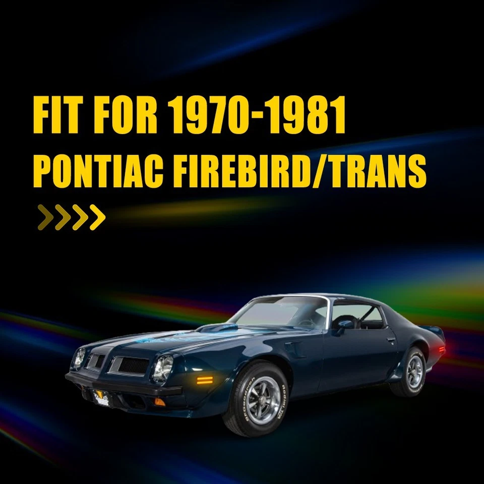 Luces de señalización laterales delanteras y rojas con lente ahumada para Pontiac Firebird 1970-81 1~10X Foto 4 de 4