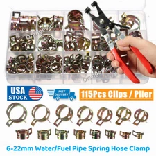 115X Hose Spring Clamps 6-10mm Fastener Fuel Water Line Pipe Air Tube Clip/Plier