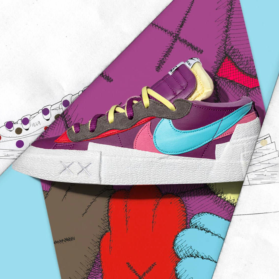 Nike Blazer Low x Sacai x Kaws Nike Blazer Low x Sacai x Kaws