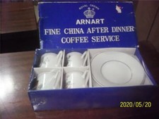 new in box   royal crown arnart fine china after dinner coffee service.