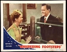 WHISPERING FOOTSTEPS Original Movie Lobby Card Poster Rita Quigley Film Noir