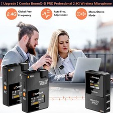 Comica BoomX-D PRO D2 2.4G Dual-channel on-board Recording Wireless Microphone