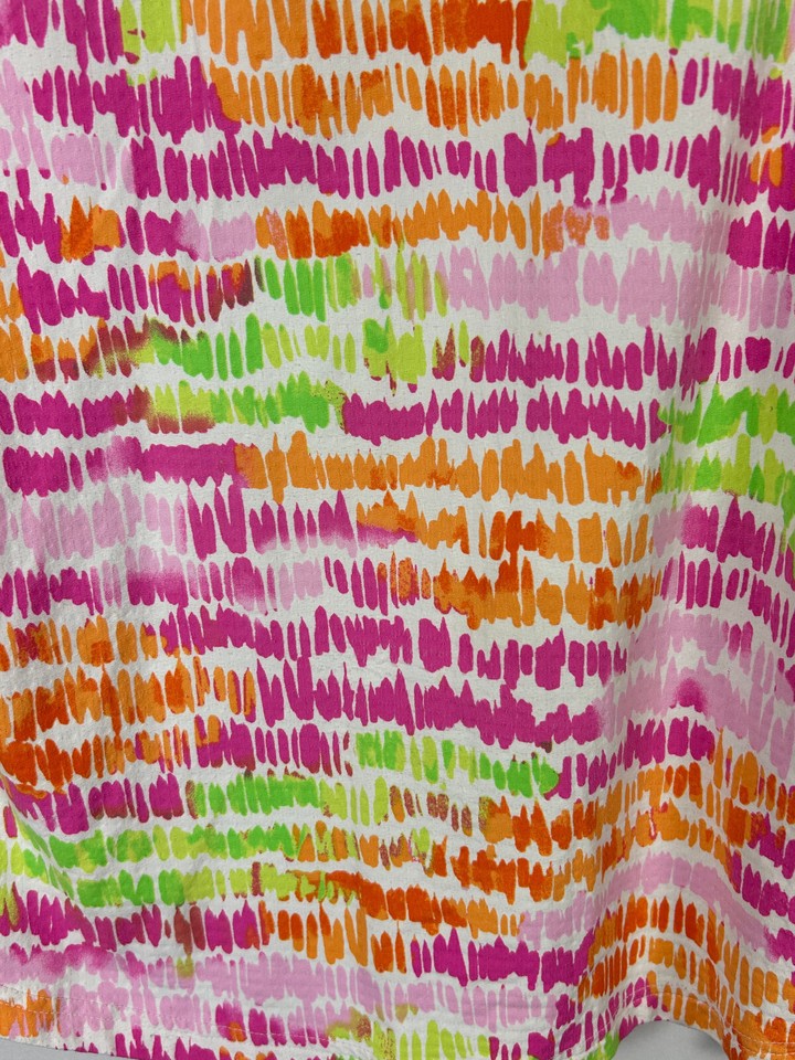 icikuls Top Medium Multicolor Print 1/4 Zip Golf Tennis Pickleball Long