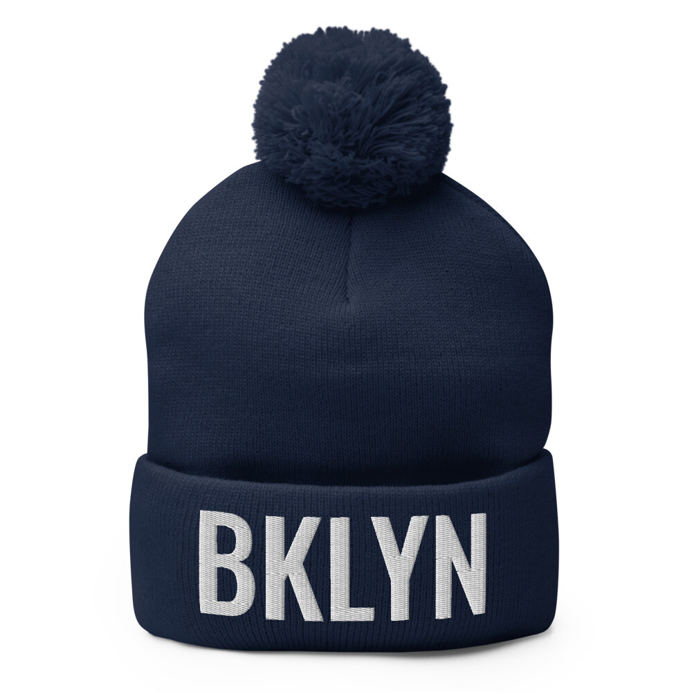 BKLYN Brooklyn New York Embroidered Pom-Pom Beanie (Many  display picture 3