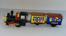 Vintage wind up Comic Zig Zag western express tin toy train