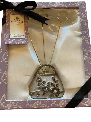 Lady Montague Purse Enameled Handbag Photo Holder New In Box - Picture 2 of 5