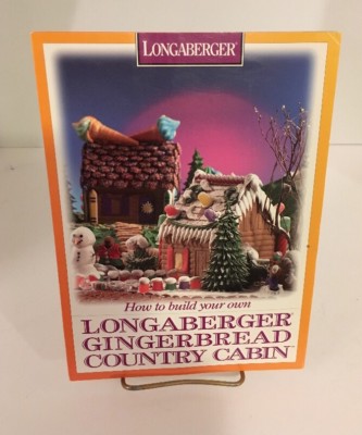 Longaberger Pottery Gingerbread House Country Cabin Mold Instructions Box 1996