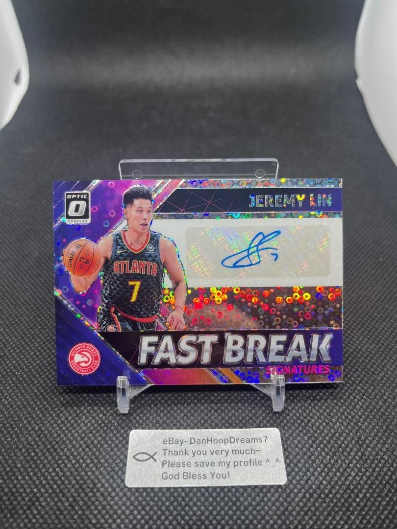 2018-19 Panini Donruss Optic Fast Break Signatures Jeremy Lin FB-JLN Autograph