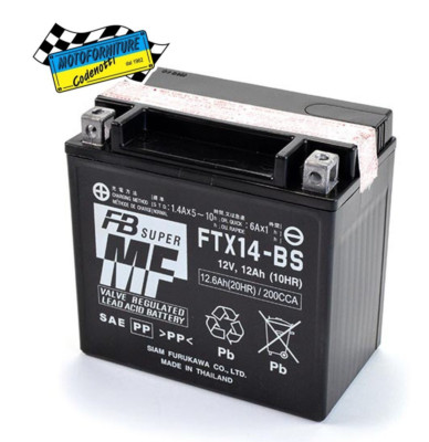 Furukawa Akku FTX14-BS 12V-12AH Versiegelt Aktiviert Einsatzbereit