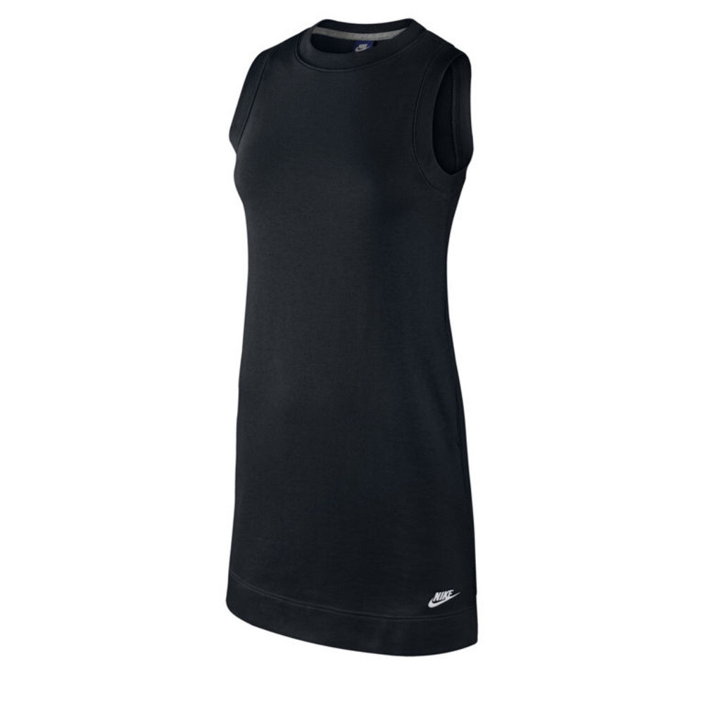 nike dress ribbed Nike Sportswear Women's Chill Knit Black Tight Mini-Rib Tank Dress XL