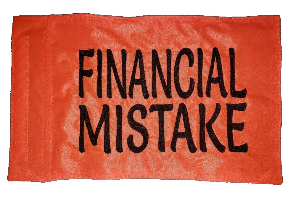 Custom Financial Mistake Safety Flag Airboat Sailboat Kayak Truck Utv Car