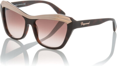 Dsquared2 DQ0133 52F Dark Havana Cat Eye Brown Gradient 56-15-135mm Sunglasses