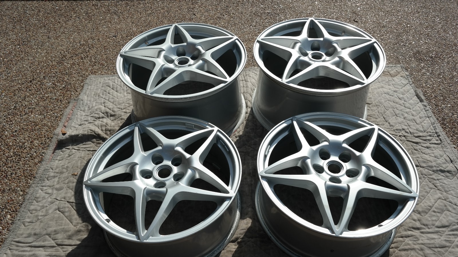 FERRARI 599 GTB OEM FACTORY ORIGINAL EQUIPMENT 19" FRONT & 20" REAR WHEEL SET 