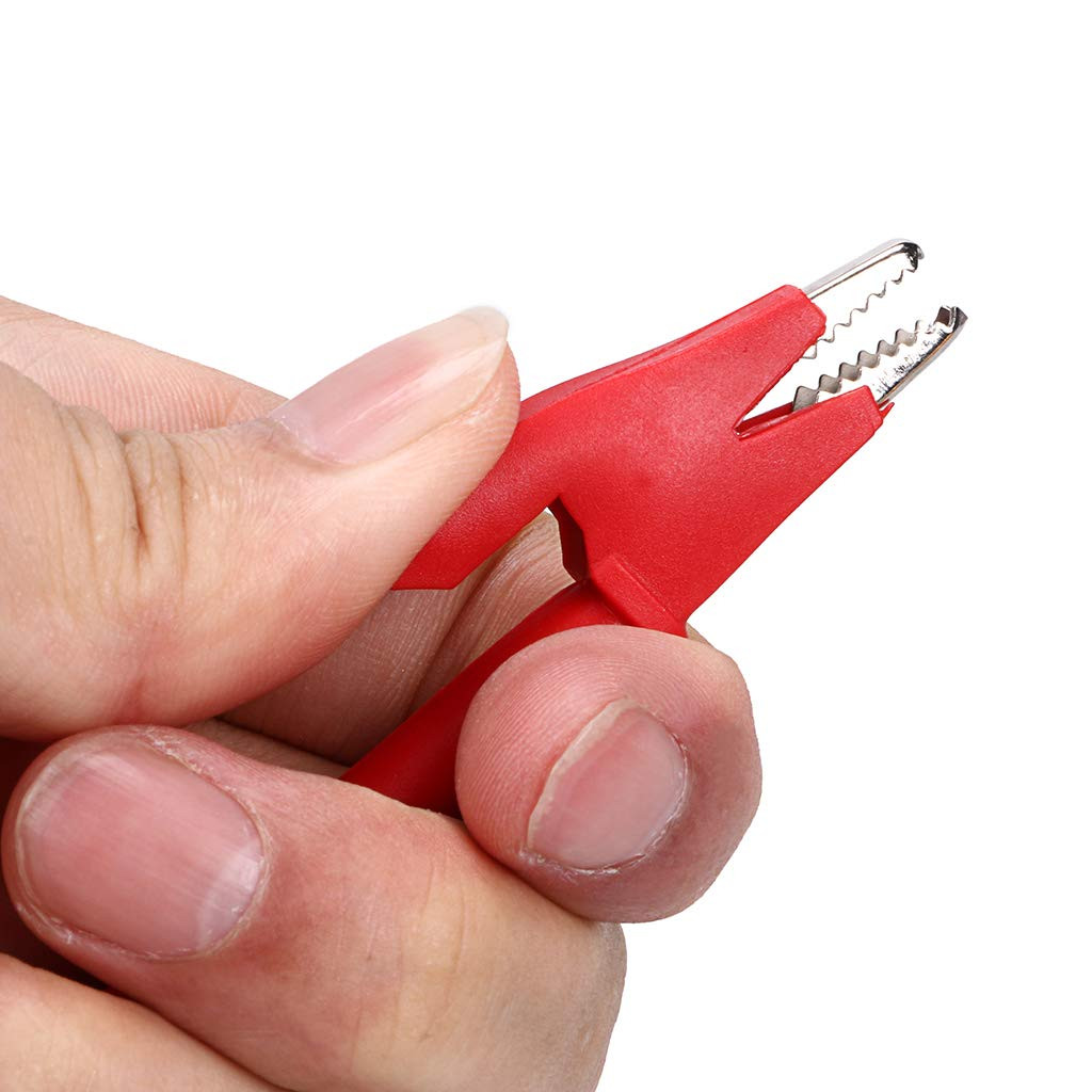 Sumnacon Dual Ended Crocodile Alligator Clips, 15A Test Lead Wire Cable with Ins