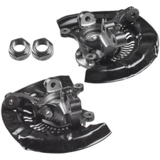 For 2011-2017 Toyota Sienna FWD Pair Front Steering Knuckles Wheel Hub Bearing