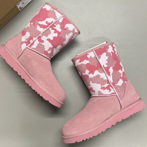Ugg Classic Short Jagged Pink Camo Boots 7 / 8 / 9 NIB NEW