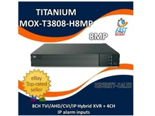 8CH DVR MOX-T3808-H8MP Titanium TVI/AHD/CVI/IP Hybrid XVR + 4CH IP alarm inputs