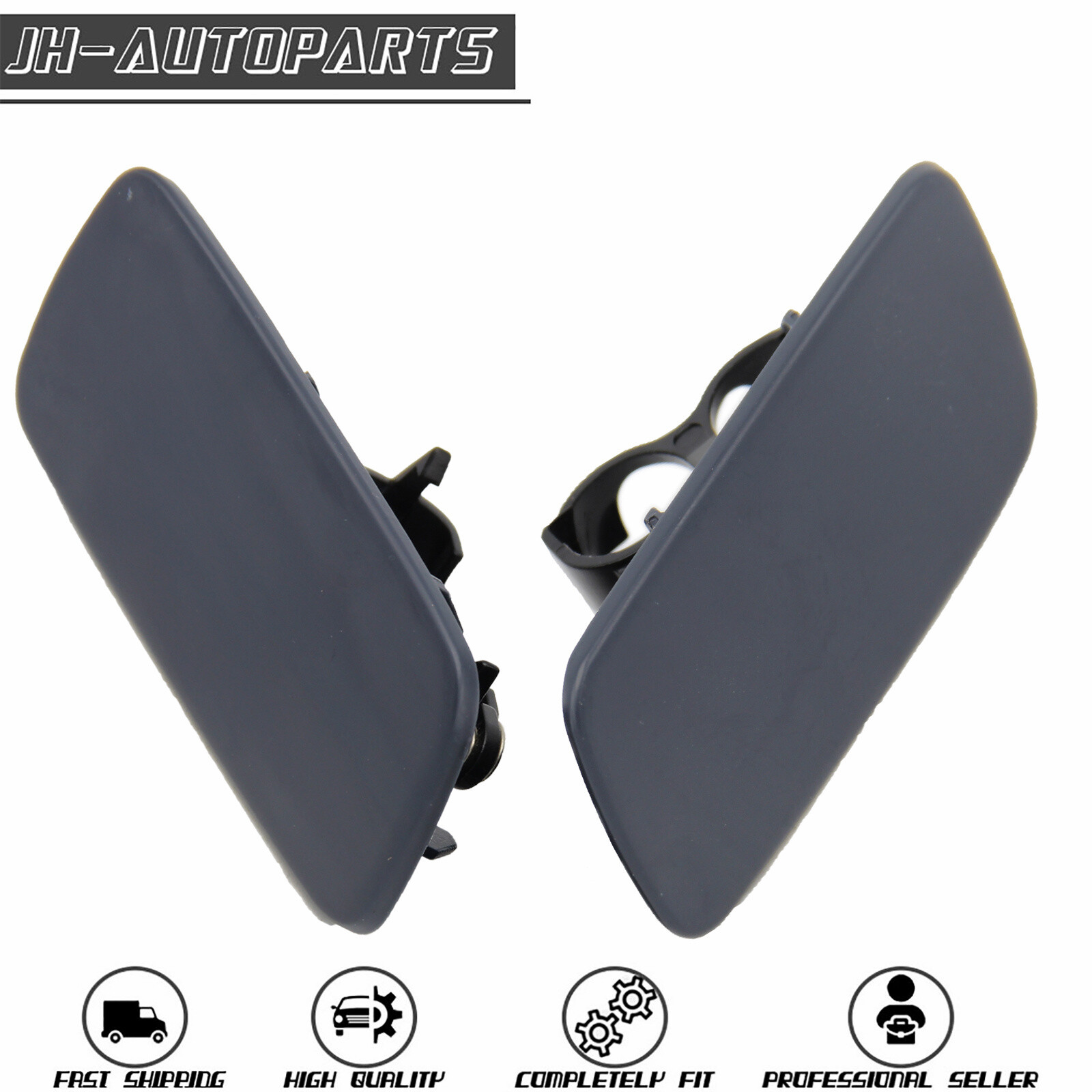 Front LH+RH Headlight Washer Nozzle Cover 2 Pcs For 2010-2018 Rolls-Royce Ghost