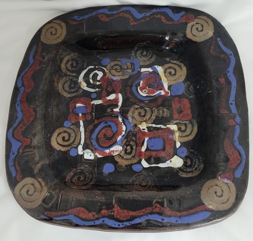 Large Hand Crafted Abstract Studio Art Pottery Charger/Plate Signed Rosebrook - Picture 13 of 18