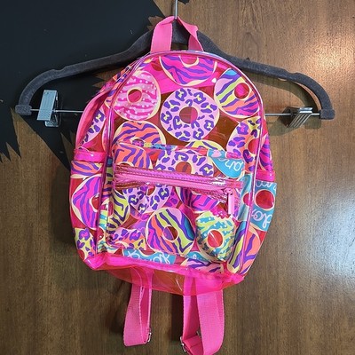 Claire s Mini Clear Backpack Bag Pink Donut  New With Tags