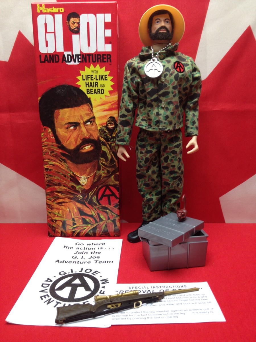 1964 GI JOE - New Land Adventurer Figure & Coffin Box Gear