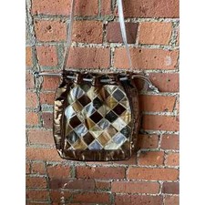Saks Fifth Ave Metallic Bucket Purse