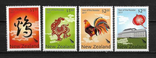 New Zealand, Nowa Zelandia Mi. 3424/27  Year of the Rooster - Zdjęcie 1 z 1