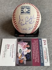 JOE CASTIGLIONE AUTOGRAPH HALL OF FAME LOGO BASEBALL 