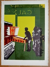 FLIPPER  BAR . firma DINO BOSCHI litografia Originale  1970 numerata