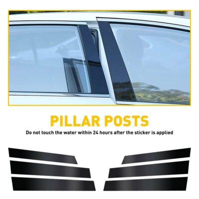 #ad #ad 6X Black Pillar Posts for Honda CRV 2007 11 Door Trim Piano Cover Kit Auto Parts $14.24