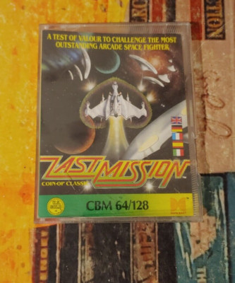 Last Mission (US Gold 1985) Commodore C64 (Tape, Manual, Box) works 8-bit