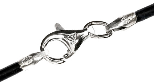 Edelstahl Verschluss Leder Halsband Lederband verschiedene Farben und Längen - Bild 4 von 27