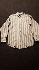 HAUPT Men  s Multicolor Striped LS Button Front Shirt Sz 15-38 Germany