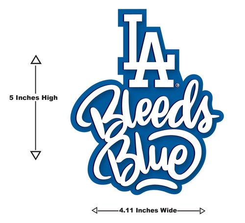Calcomanía de los Dodgers de Los Ángeles: "LA Bleeds azul - Imagen 2 de 3