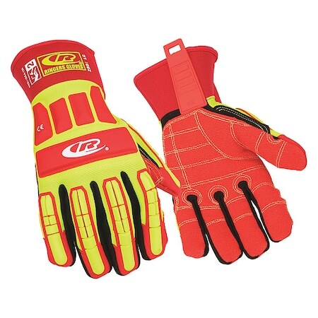 Ringers 299-08 Roughneck Hi-Vis Cut Resistant Impact Gloves with Kevloc Technology-image