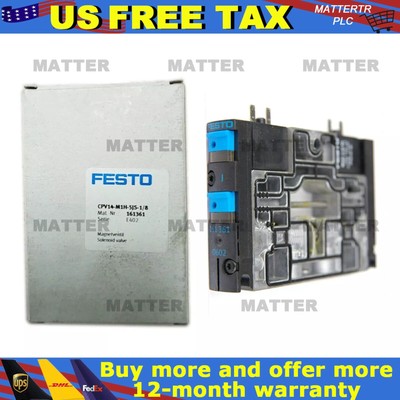 New FESTO 161361 CPV14-M1H-5JS-1/8 Solenoid Valve