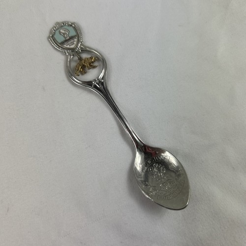 Yellowstone National Park Souvenir Spoon Bear Charm Etched Bowl 4.5” - Picture 3 of 4
