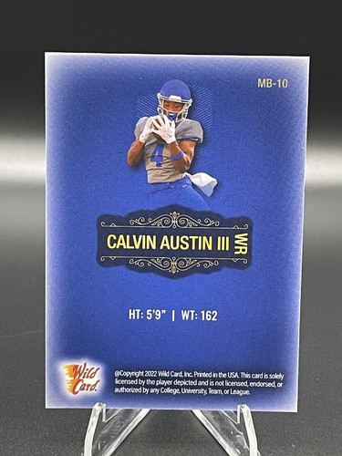 Comodín azul mate Calvin Austin III #MB-10 Pittsburgh Steelers 2022 - Imagen 2 de 2