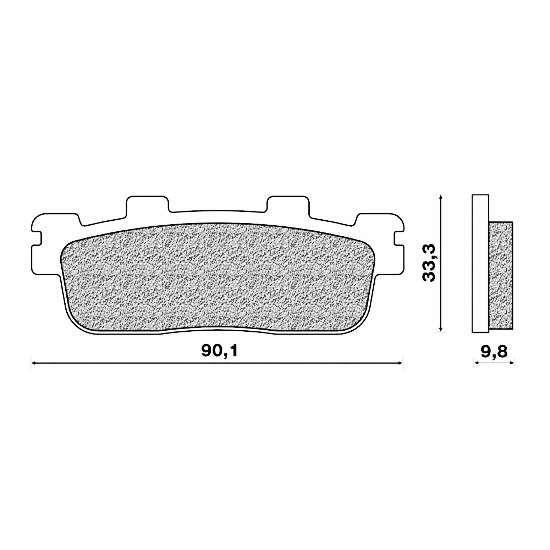 BremsbeläGe Hinten Kymco Peole Gti 300 ABS 2012 2013 2014 2015-image