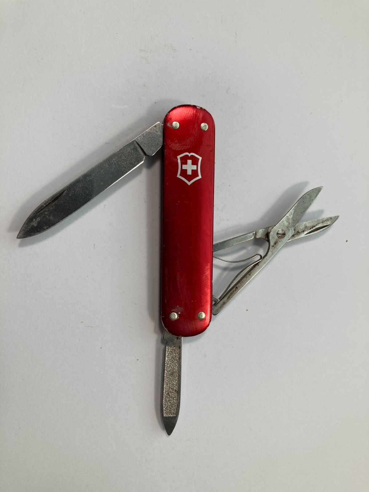 Victorinox Alox Money Clip Knife Red Smooth Scales Swiss Army-image