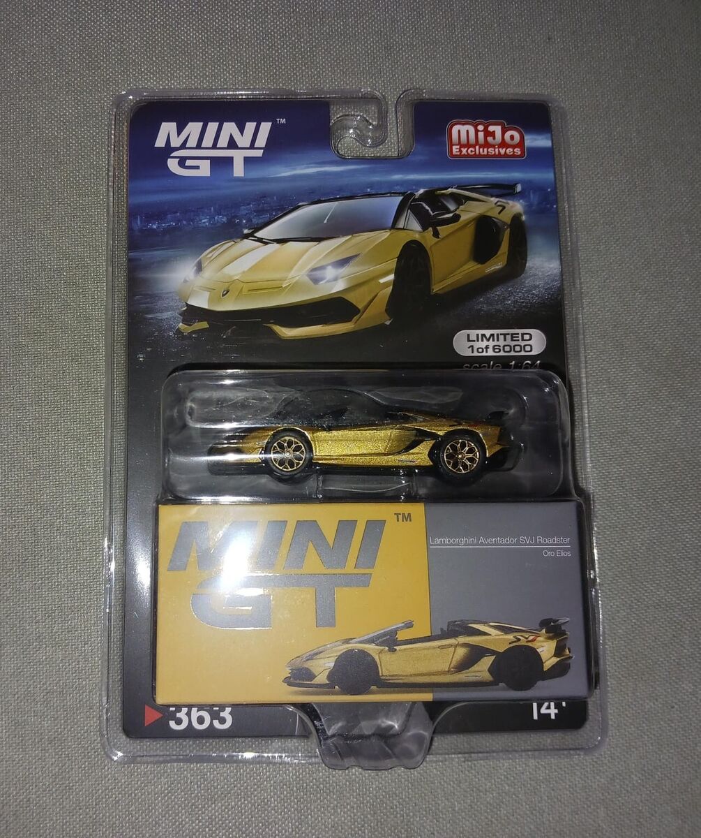 Mini GT 1/64 CHASE Lamborghini Aventador SVJ Roadster Oro Mini GT 1/64 CHASE Lamborghini Aventador SVJ Roadster Oro