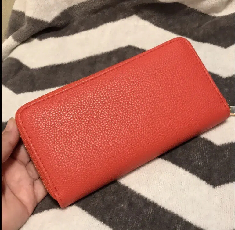 Bebe Fabiola Zip Around Logo Wallet (Ruby Red/Bla… - image 4